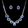Teardrop Rhinestone Necklace Set N4850