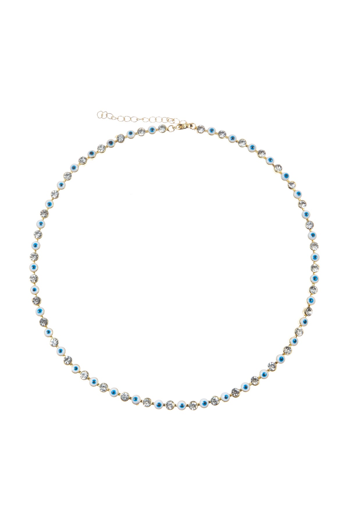 Evil Eye Rhinestone Necklace N4925