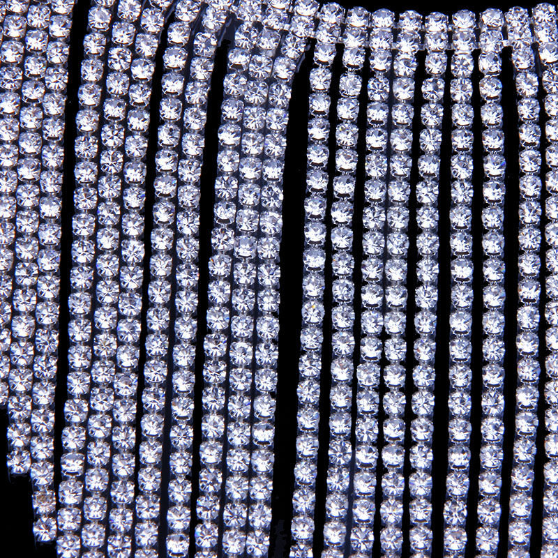 Tassel Rhinestone Necklace N4927