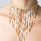 Tassel Rhinestone Necklace N4927