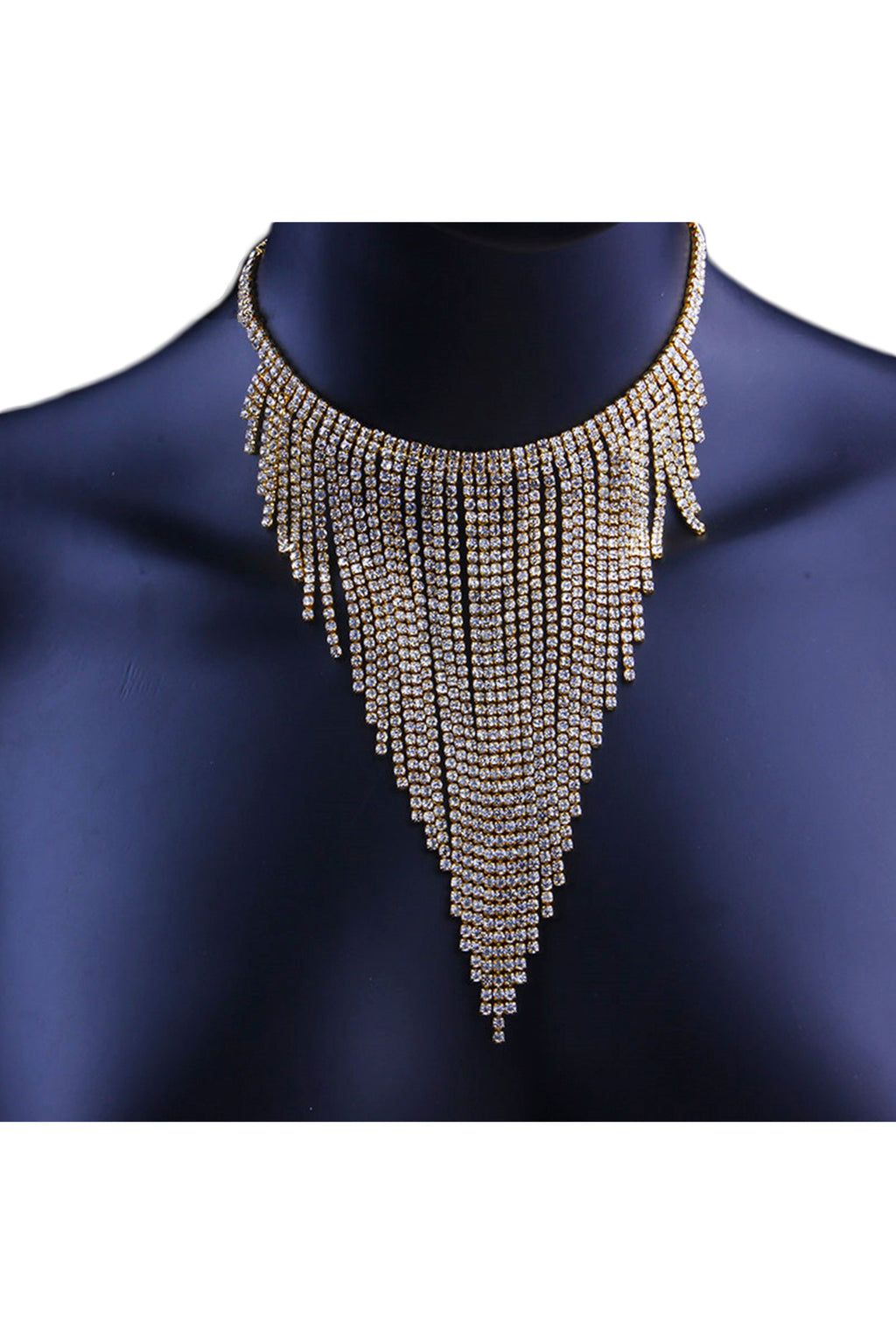 Tassel Rhinestone Necklace N4927