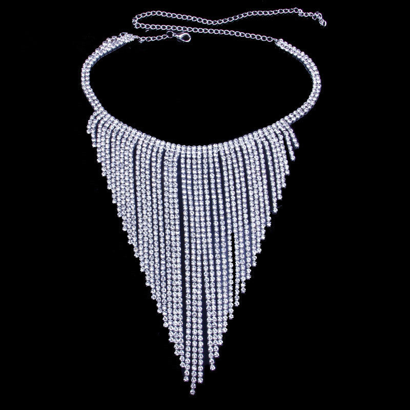 Tassel Rhinestone Necklace N4927 – view 5