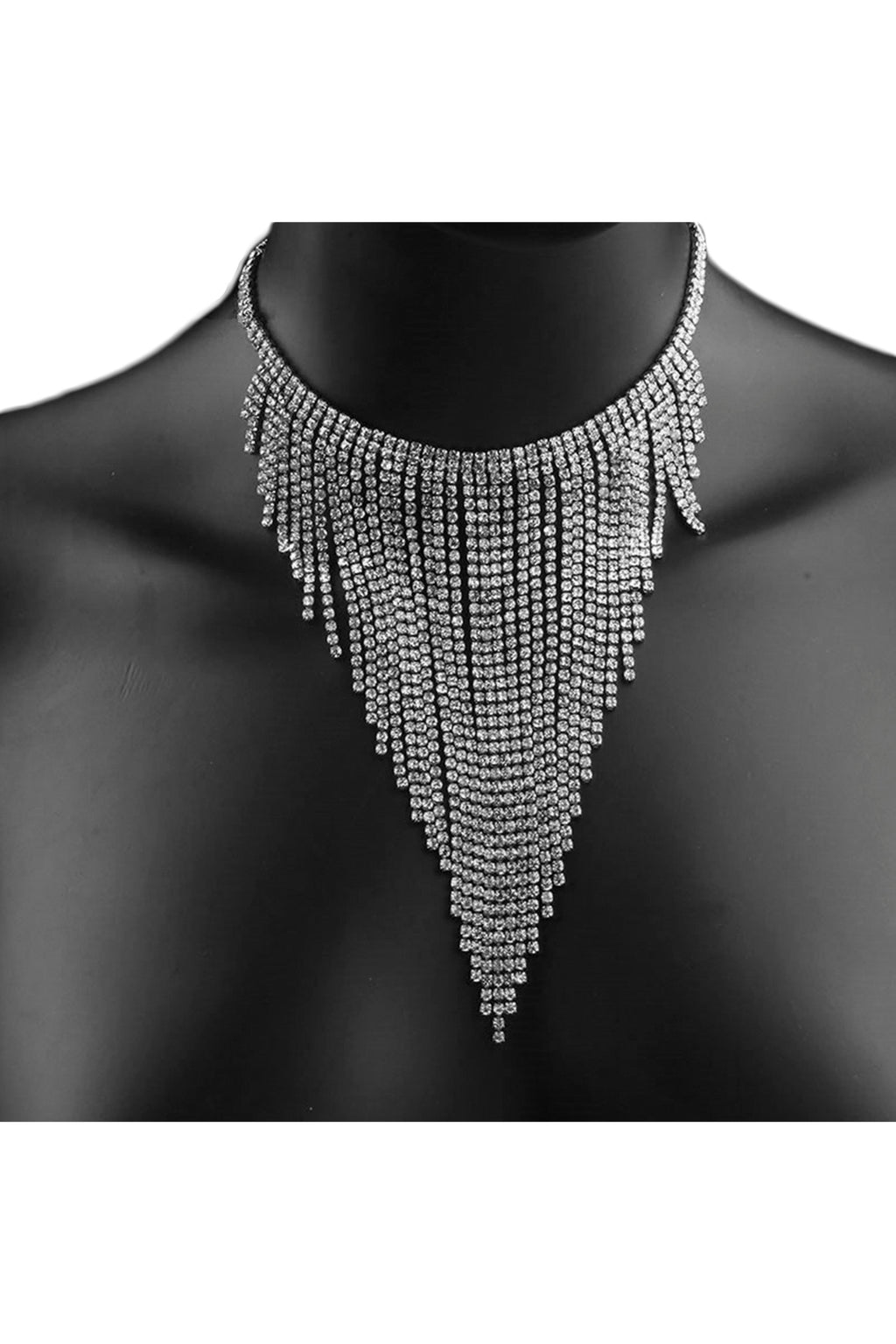 Tassel Rhinestone Necklace N4927