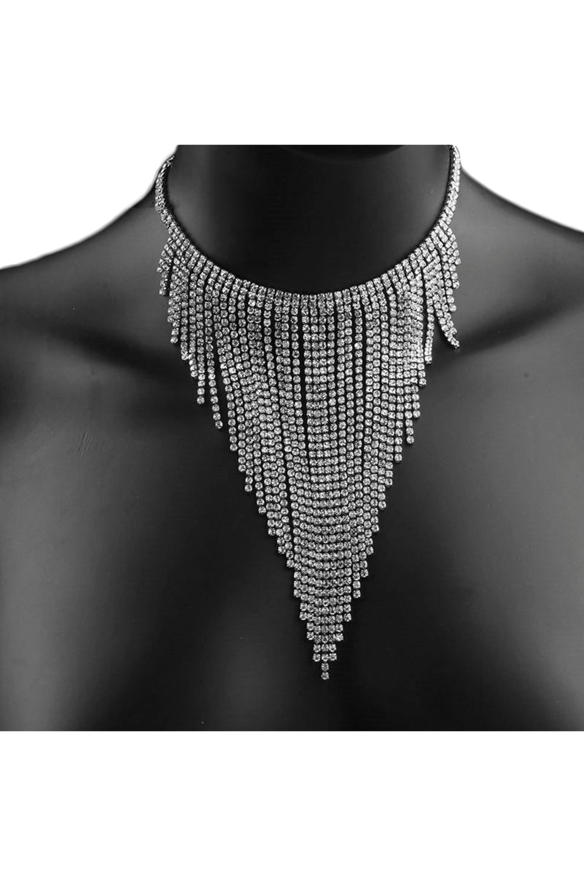 Tassel Rhinestone Necklace N4927