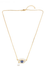 Evil Eye Teardrop Cubic Zirconia Chain Necklace N4943