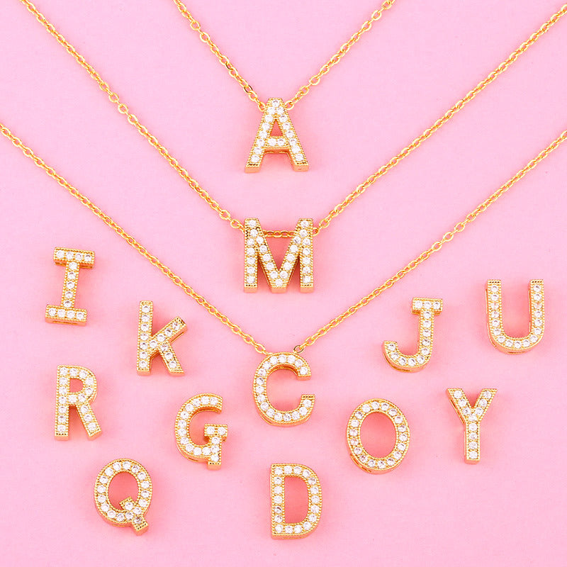 Alphabet Cubic Zirconia Necklace N4945