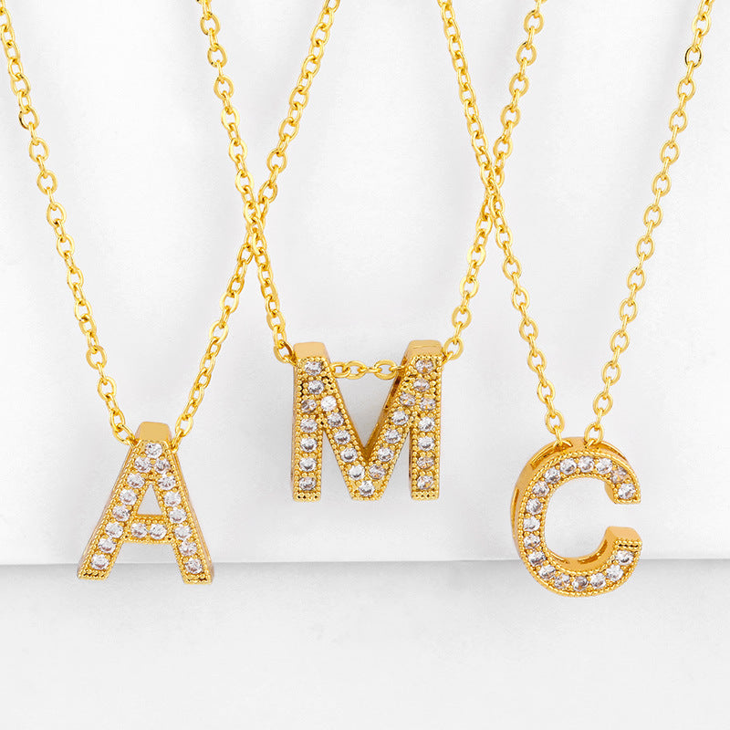 Alphabet Cubic Zirconia Necklace N4945