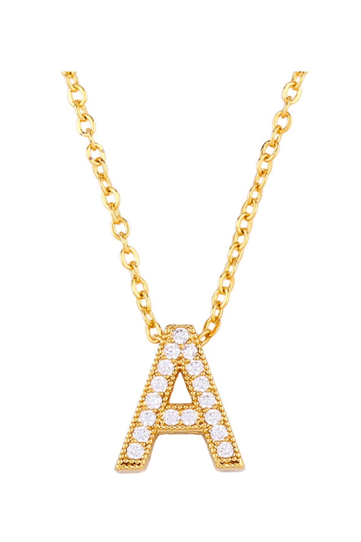 Alphabet Cubic Zirconia Necklace N4945