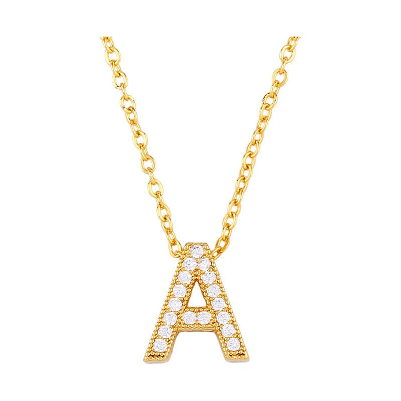 Alphabet Cubic Zirconia Necklace N4945