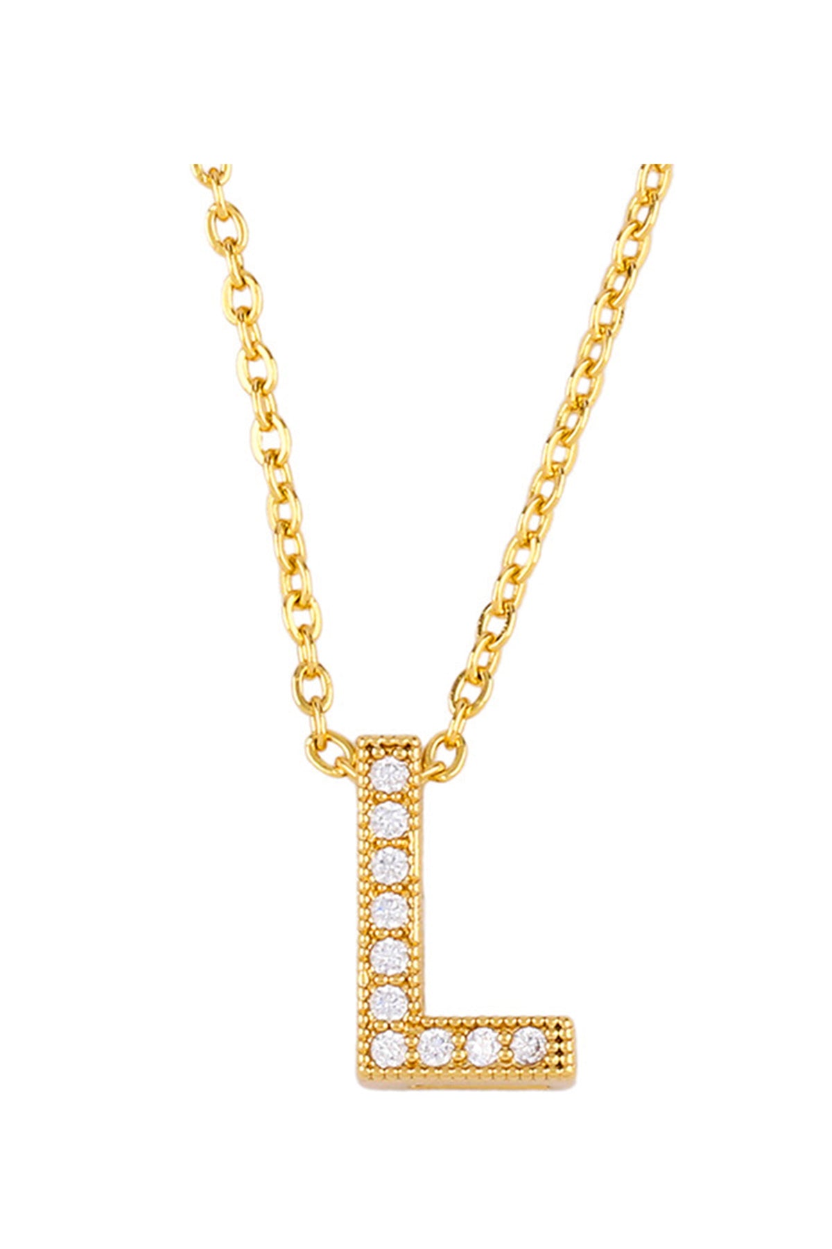 Alphabet Cubic Zirconia Necklace N4945