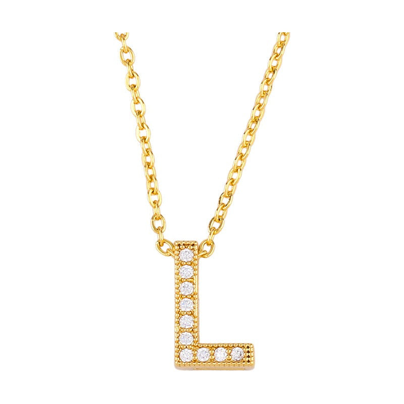 Alphabet Cubic Zirconia Necklace N4945