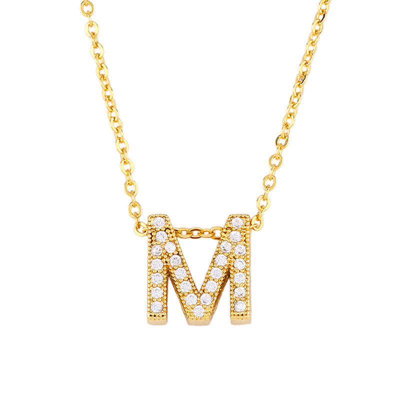 Alphabet Cubic Zirconia Necklace N4945