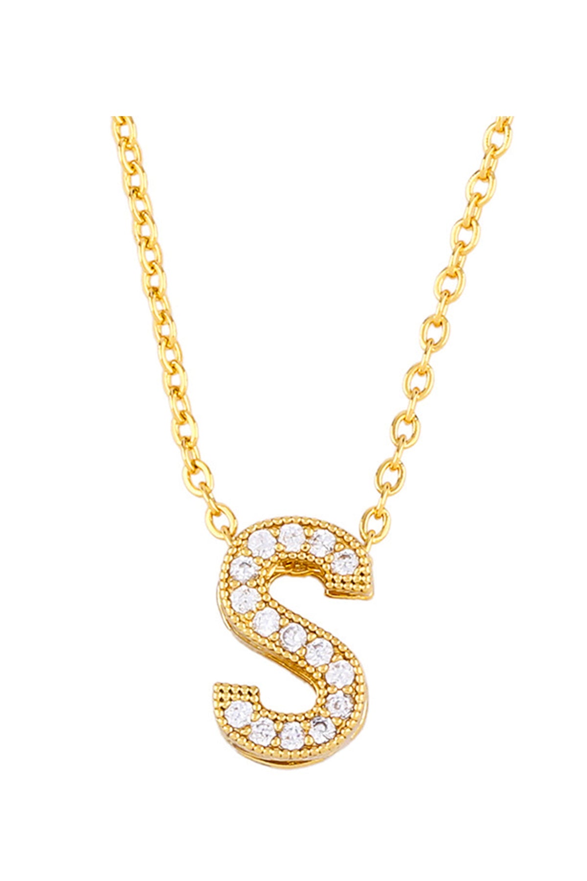 Alphabet Cubic Zirconia Necklace N4945