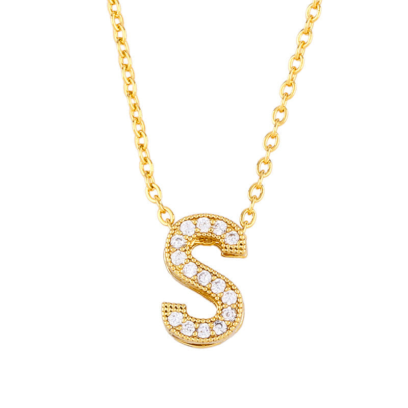 Alphabet Cubic Zirconia Necklace N4945