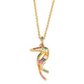 Parrot Cubic Zirconia Chain Necklace N4955