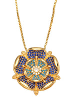 Floral Cubic Zirconia Chain Necklace N4963