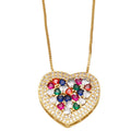 Heart Cubic Zirconia Chain Necklace N4964