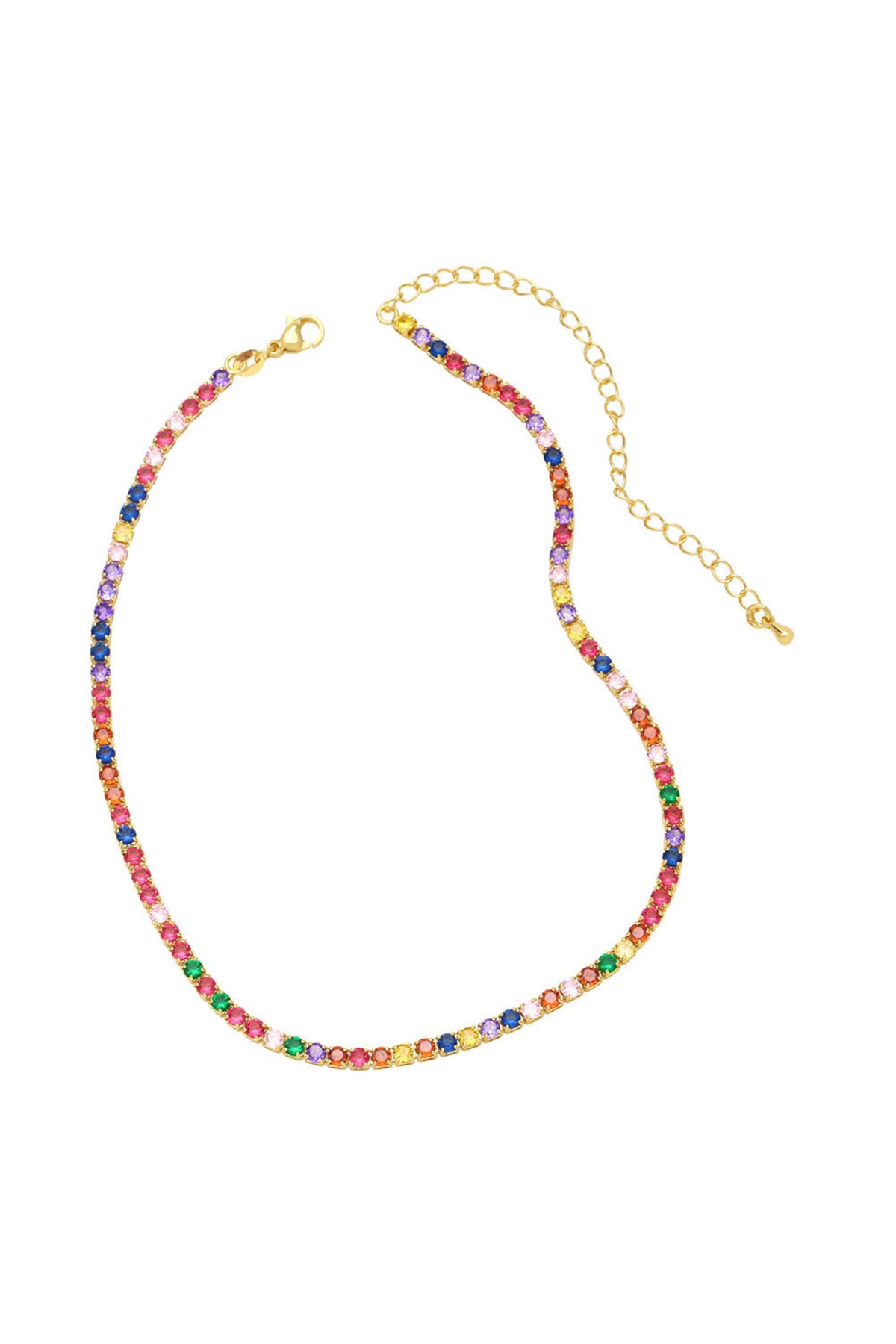 Cubic Zirconia Chain Necklace N4983