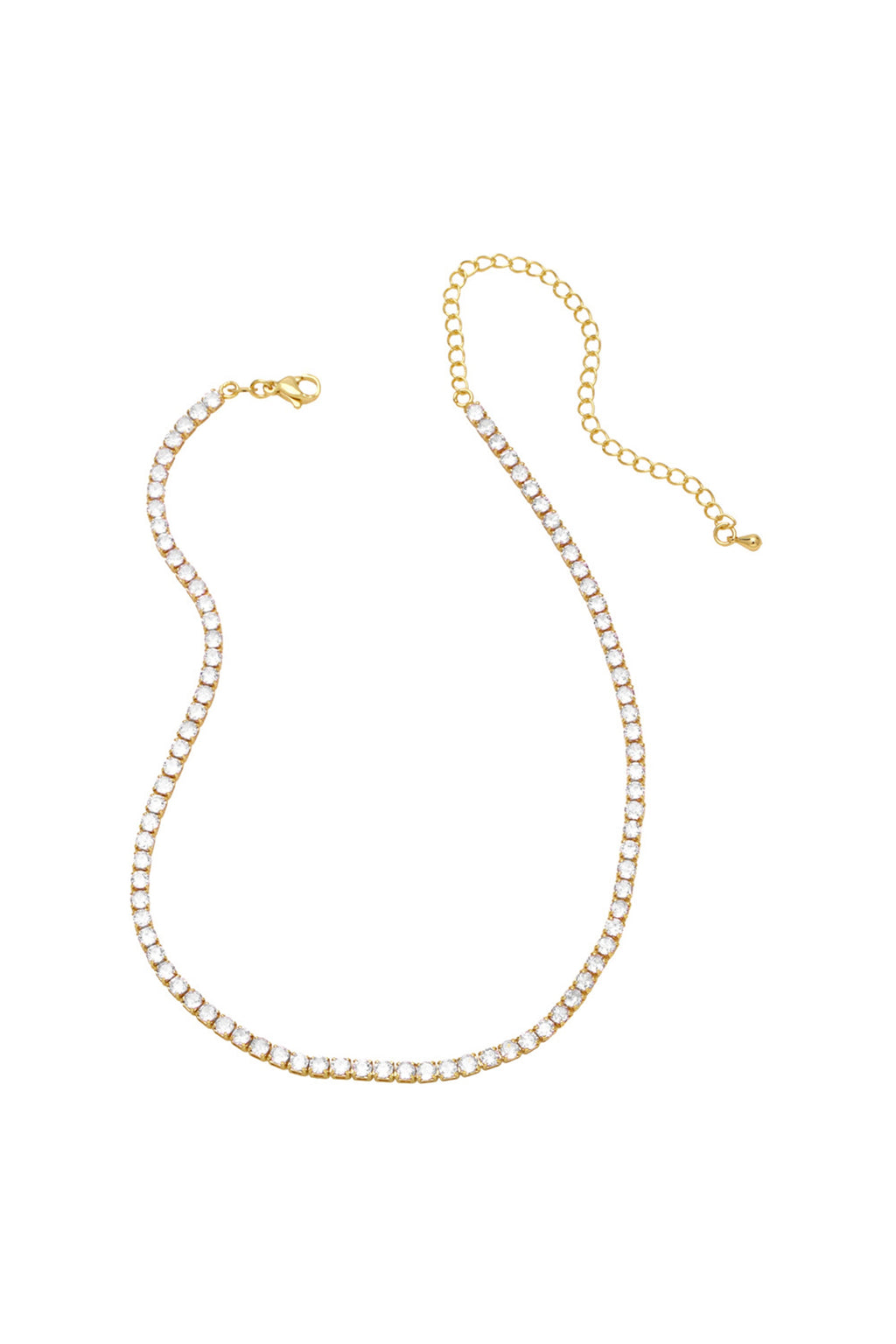 Cubic Zirconia Chain Necklace N4983