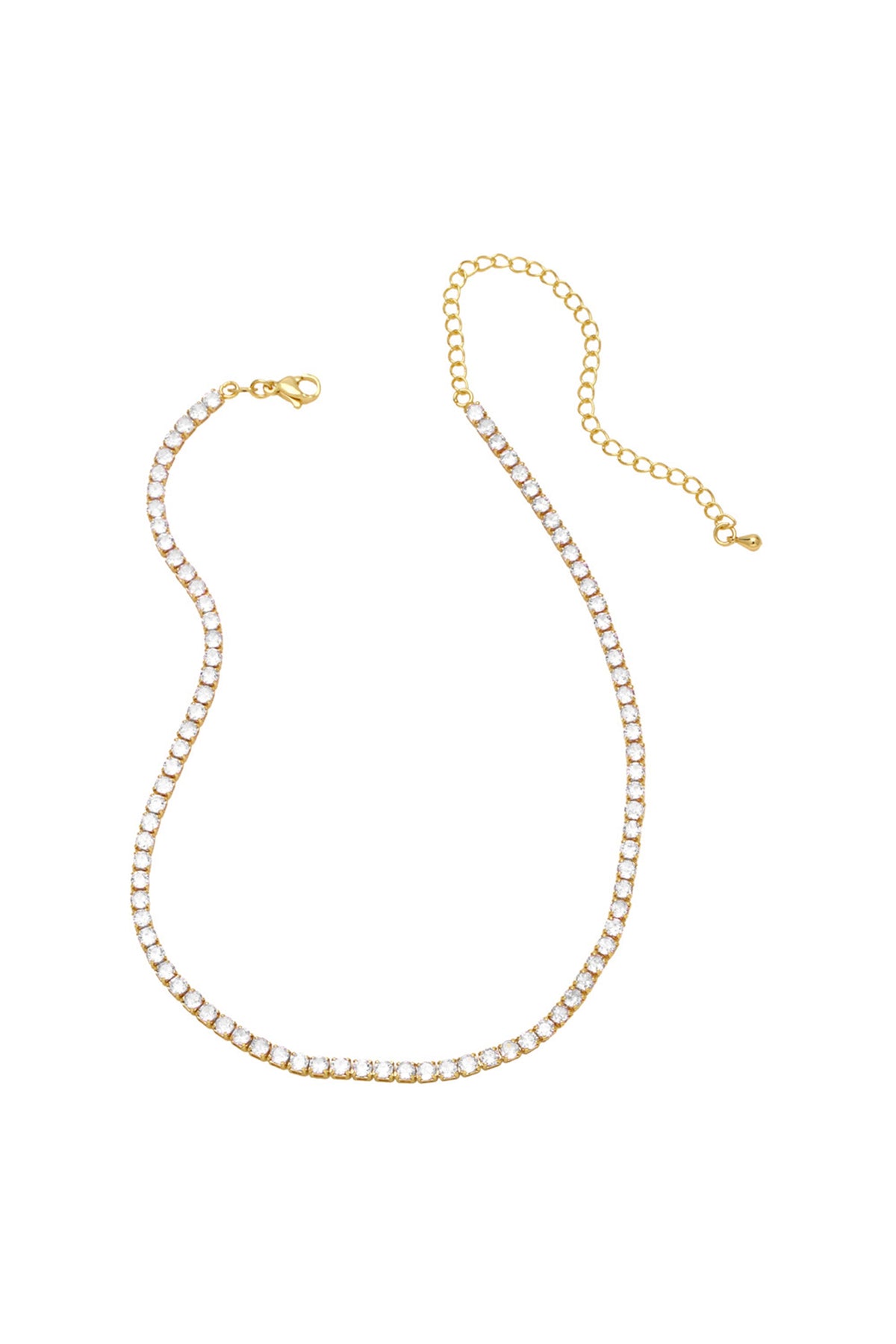 Cubic Zirconia Chain Necklace N4983
