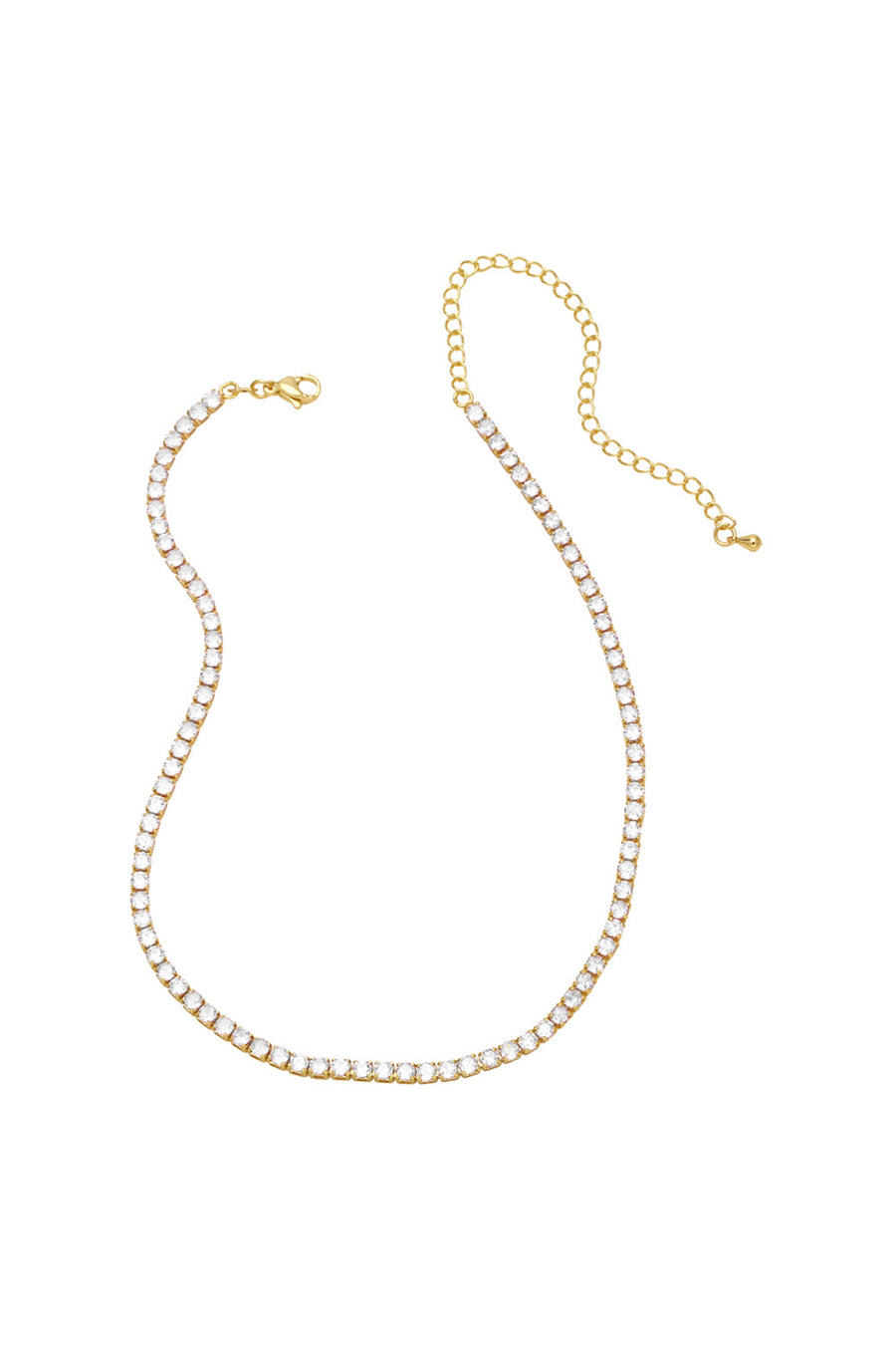 Cubic Zirconia Chain Necklace N4983