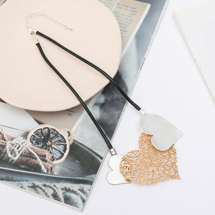 Heart Pu Leather Necklace N5007