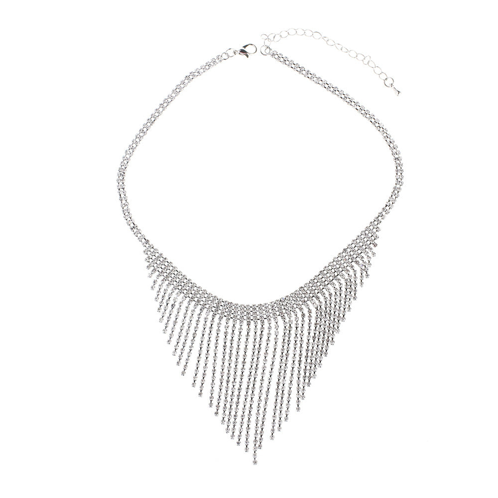 Tassel Rhinestone Necklace N5030