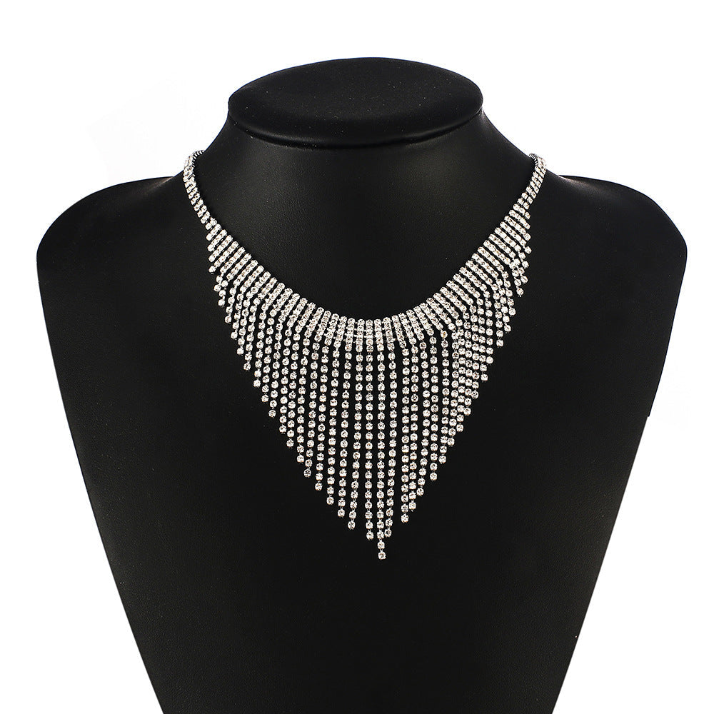 Tassel Rhinestone Necklace N5030