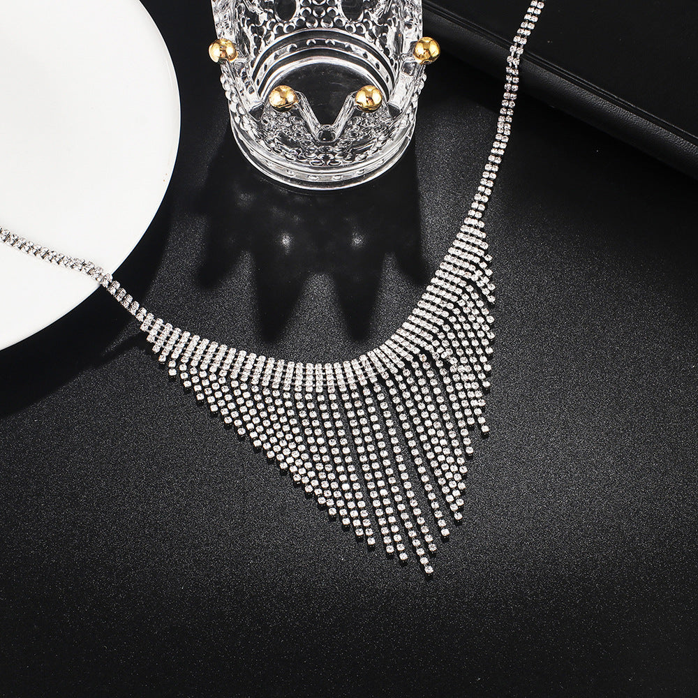 Tassel Rhinestone Necklace N5030