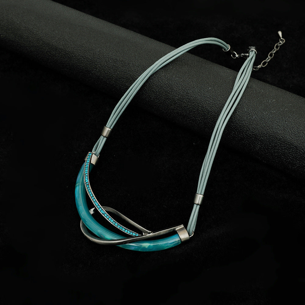 Geometry Pu Leather Necklace NN5053