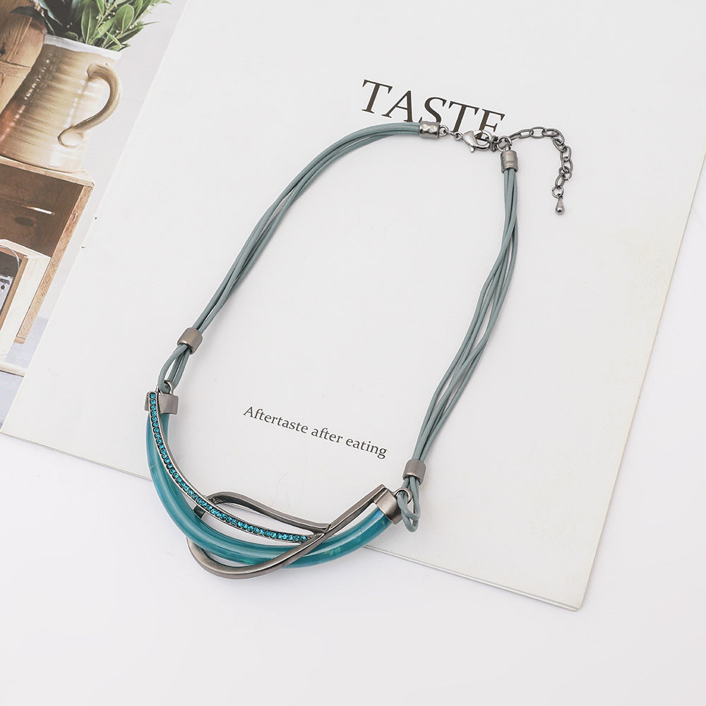 Geometry Pu Leather Necklace NN5053