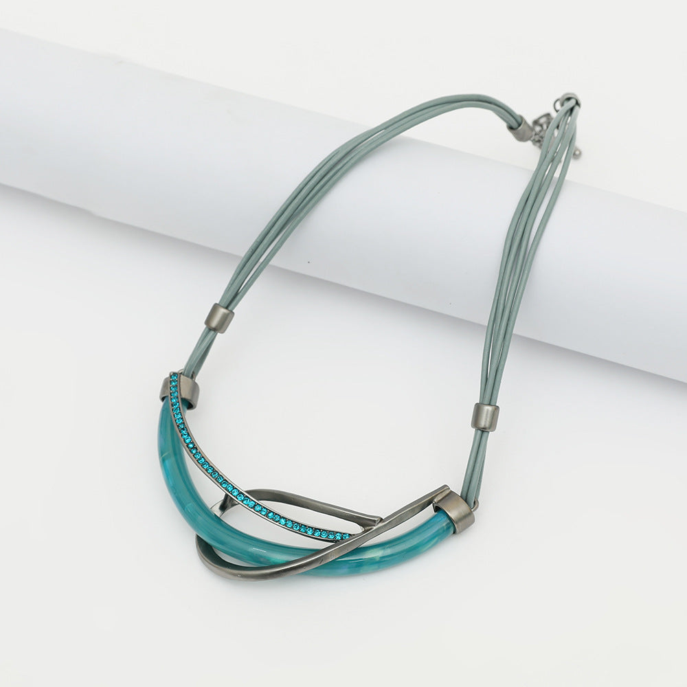Geometry Pu Leather Necklace NN5053