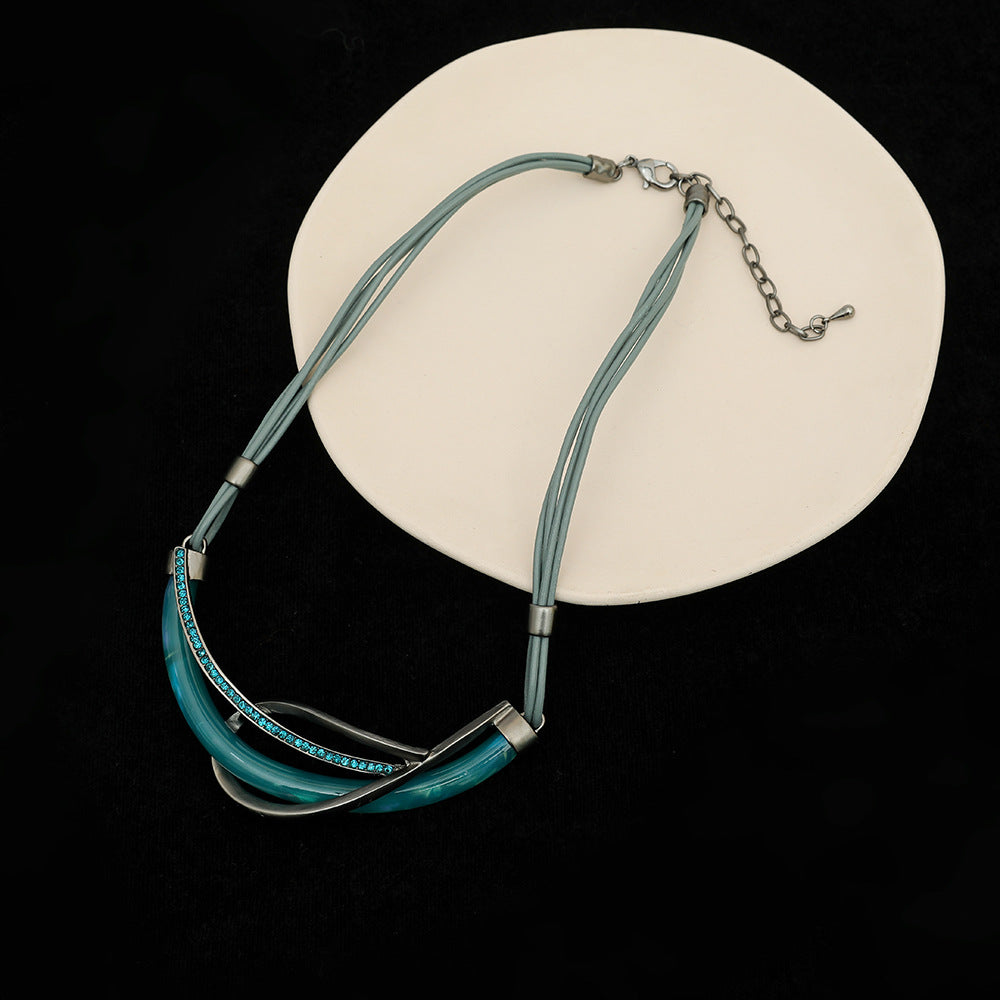 Geometry Pu Leather Necklace NN5053