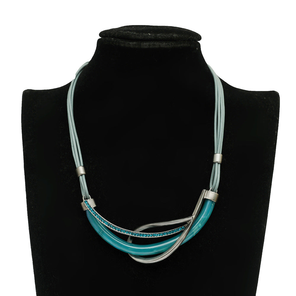 Geometry Pu Leather Necklace NN5053
