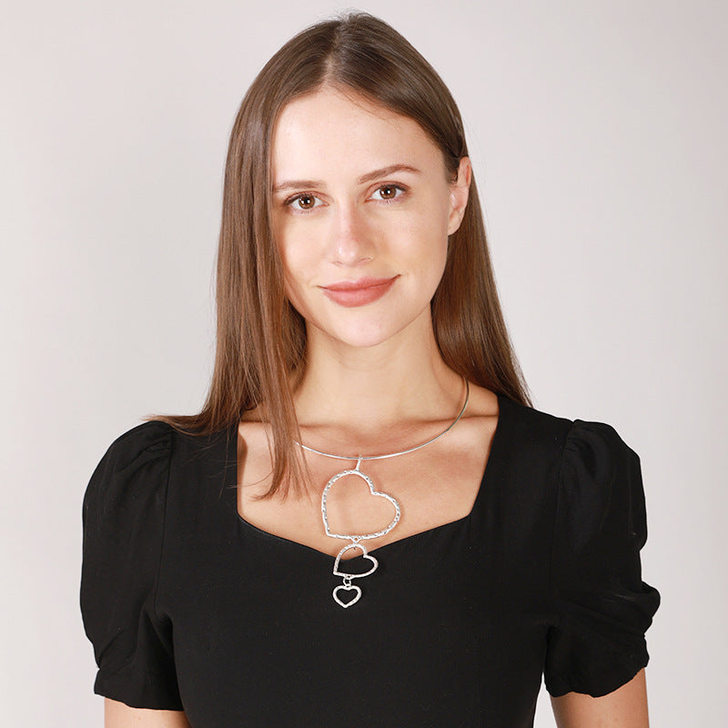 Heart Alloy Collar Necklace N5057