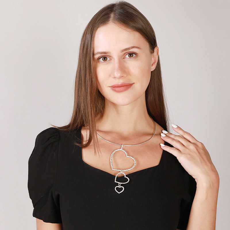 Heart Alloy Collar Necklace N5057