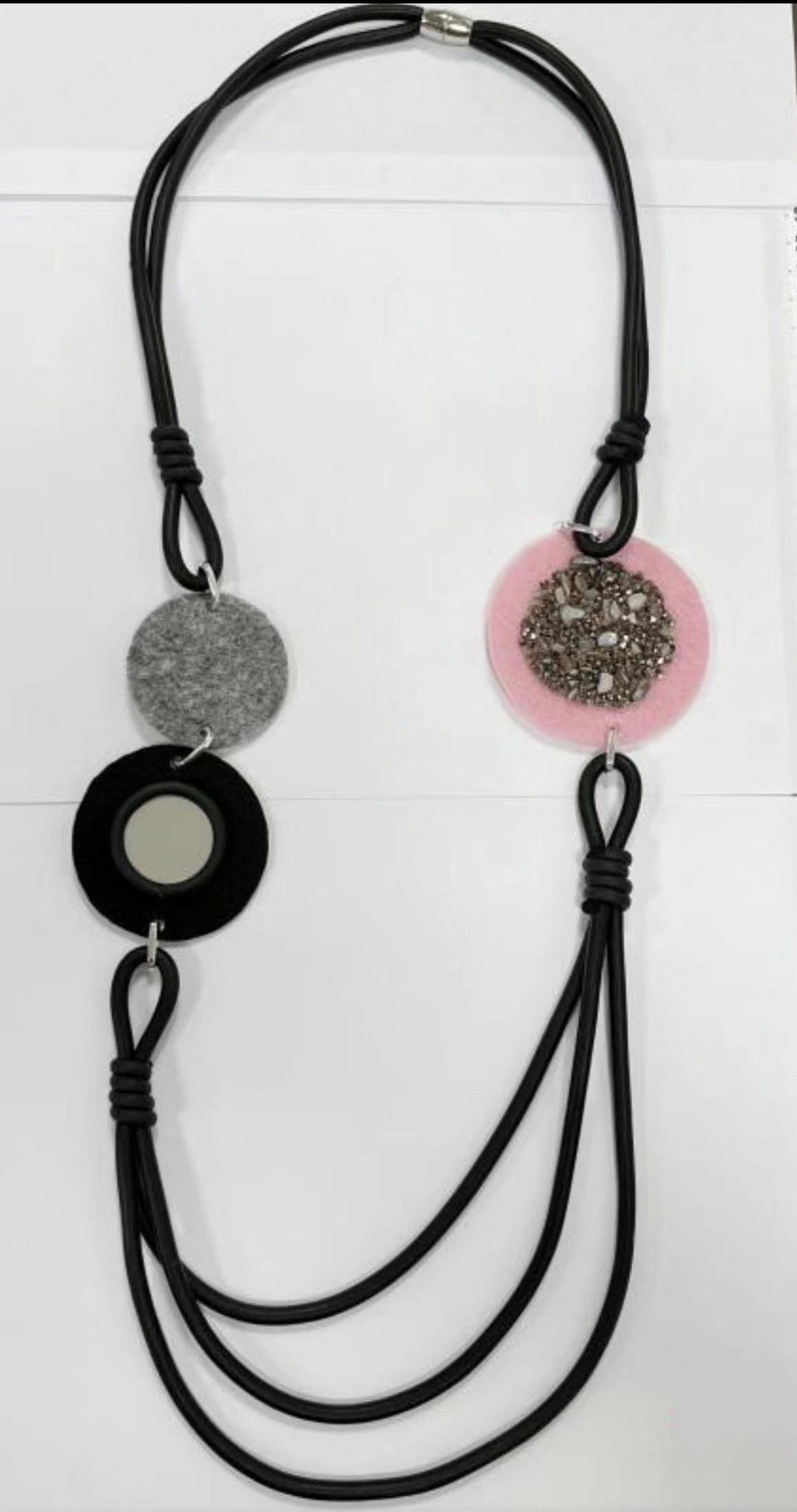 Geometry Multilayer Pu Leather Necklace N5092