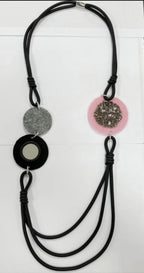 Geometry Multilayer Pu Leather Necklace N5092