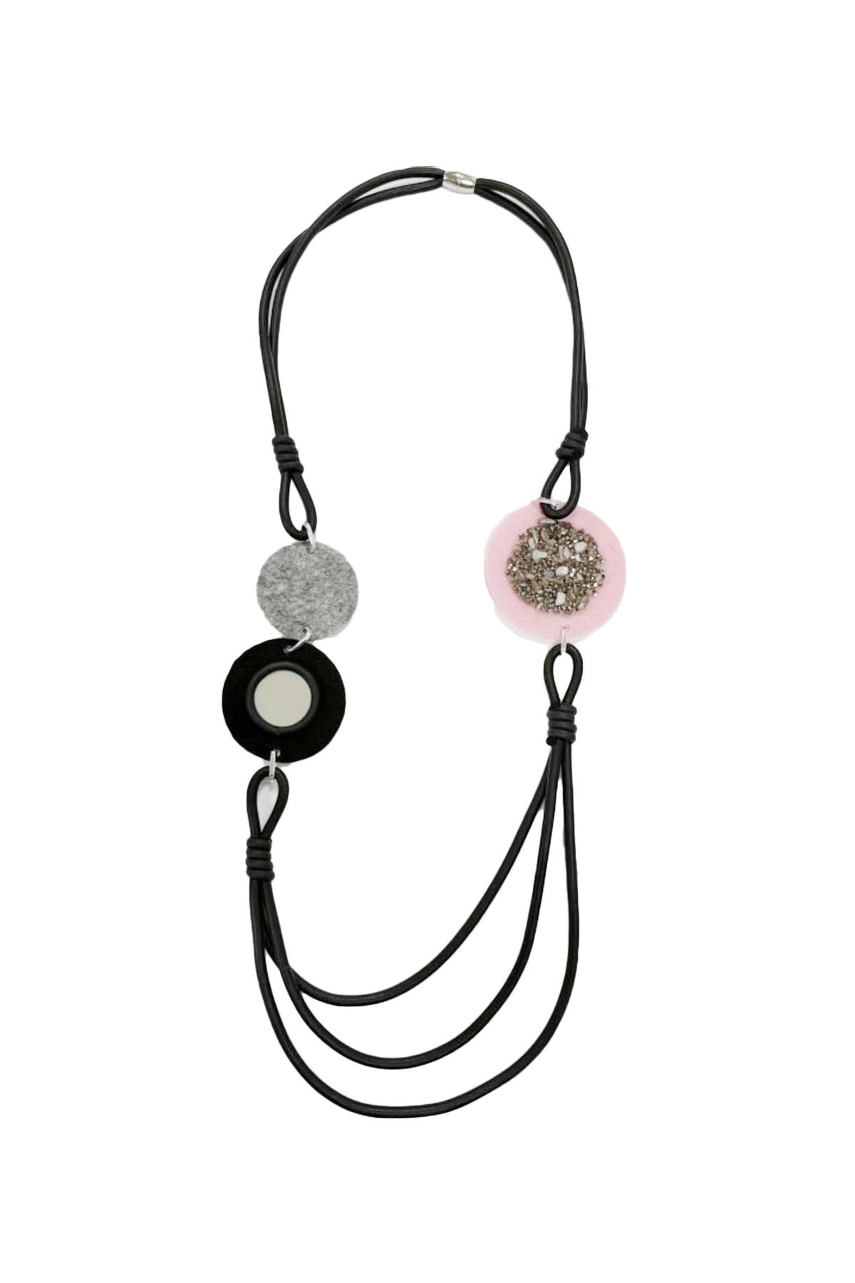 Geometry Multilayer Pu Leather Necklace N5092