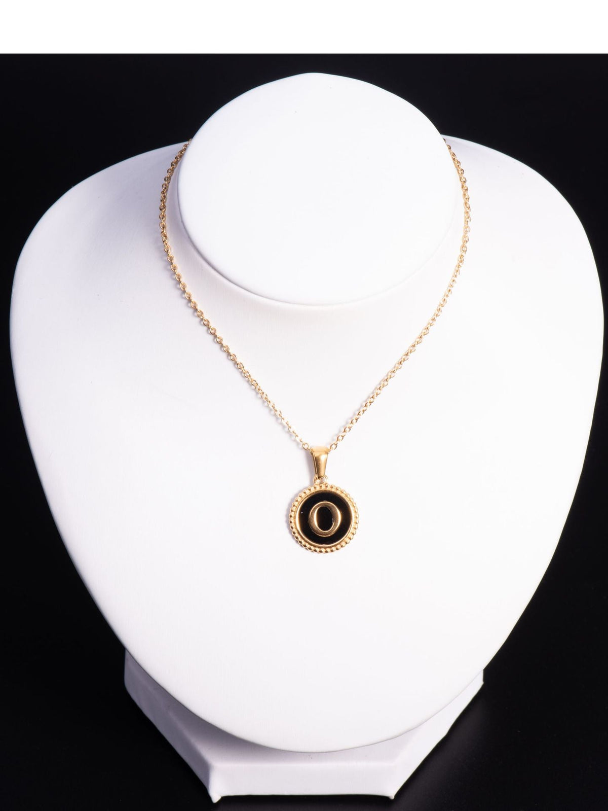 Circle Alphabet Stainless Steel Necklace N5152