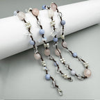 Handmade Braided Irregular Aquamarine Necklace N5224