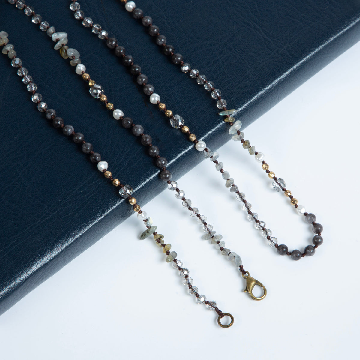 Natural Stone Crystal Bead Necklace N5247 - view 3