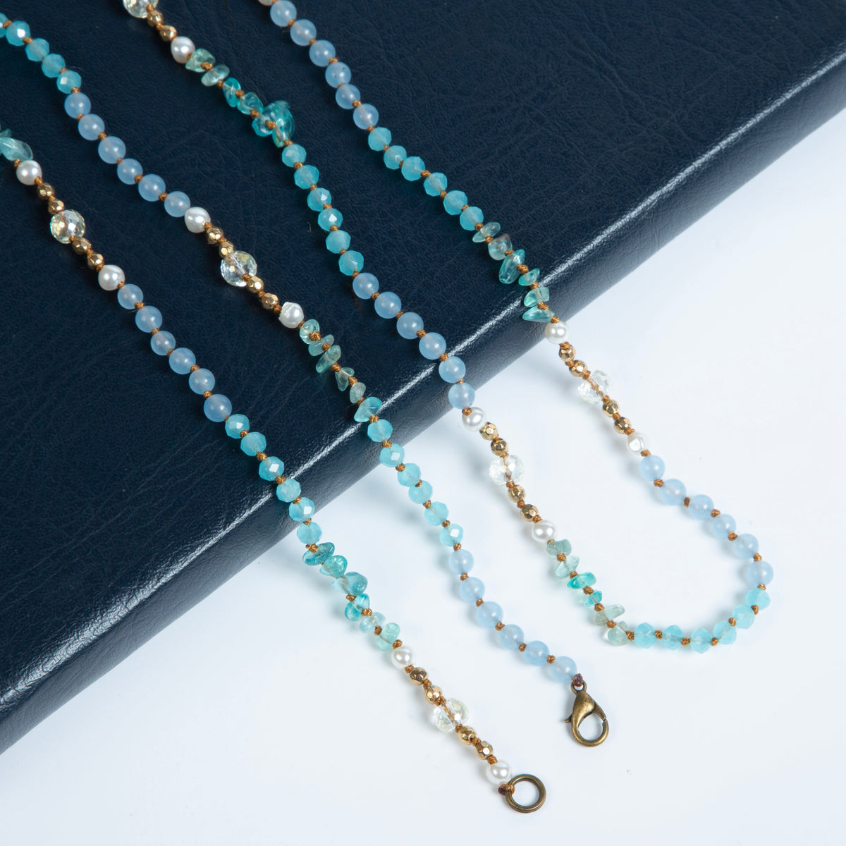 Natural Stone Crystal Bead Necklace N5247 - view 5