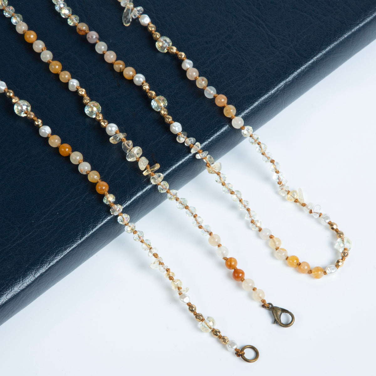 Natural Stone Crystal Bead Necklace N5247 - view 4