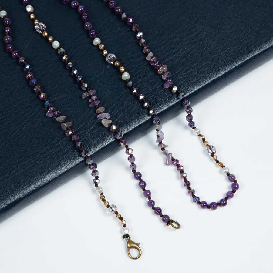 Natural Stone Crystal Bead Necklace N5247