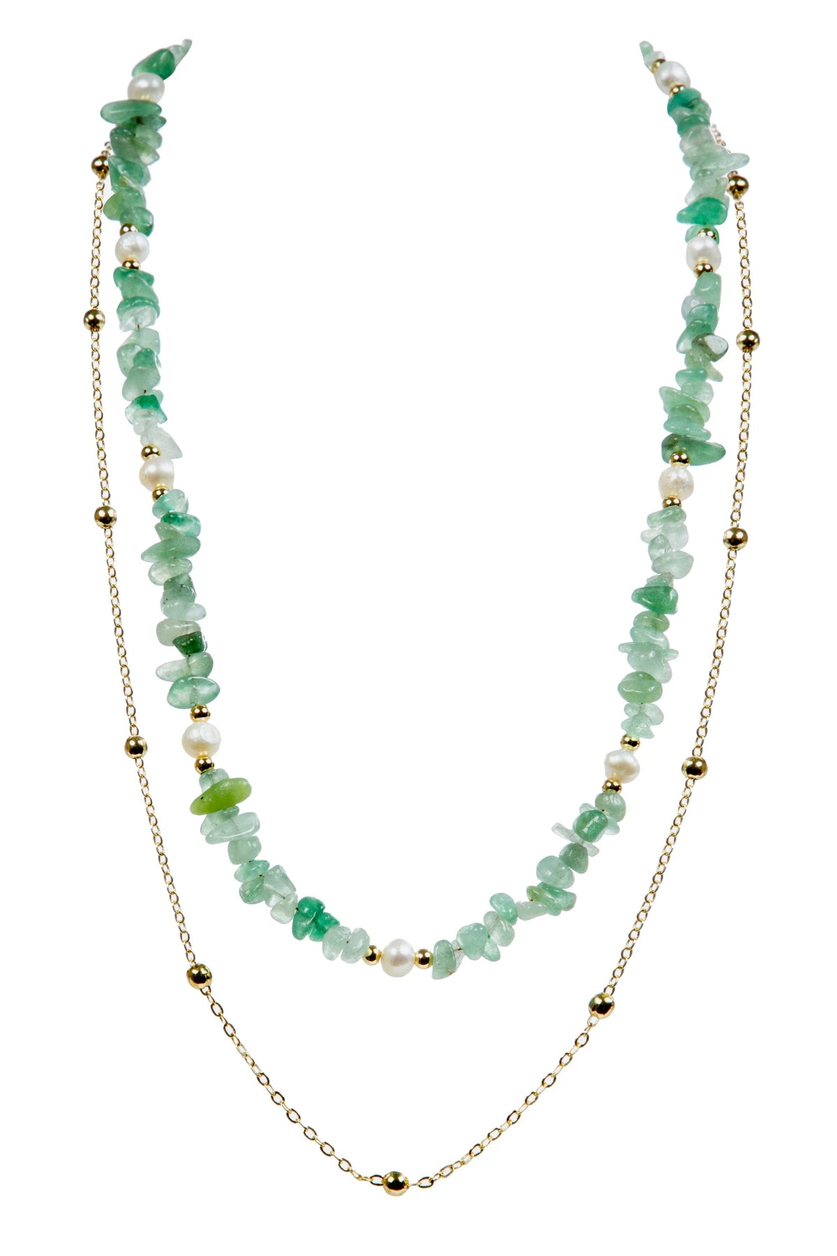 Irregular Natural Stone Pearl Chains Necklace Set N5277