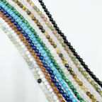 3MM Natural Stone Pearl Bead Necklace N5291