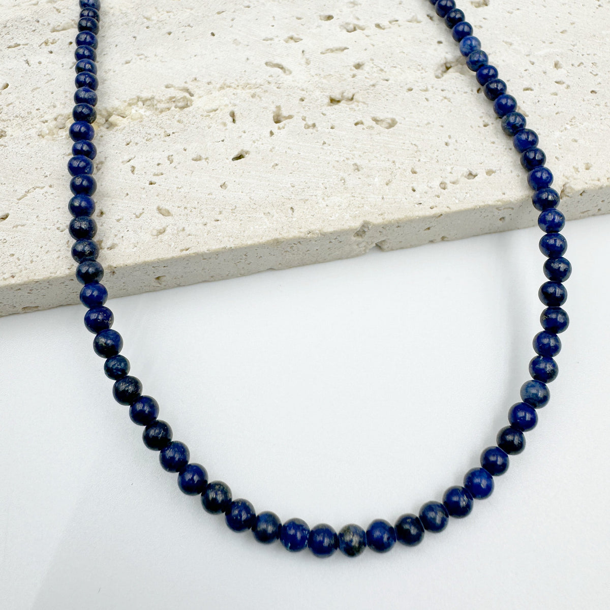 3MM Natural Stone Pearl Bead Necklace N5291