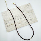 3MM Natural Stone Bead Pearl Necklace N5292