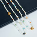Pearl Natural Stone Bead Long Necklace N5335 - White